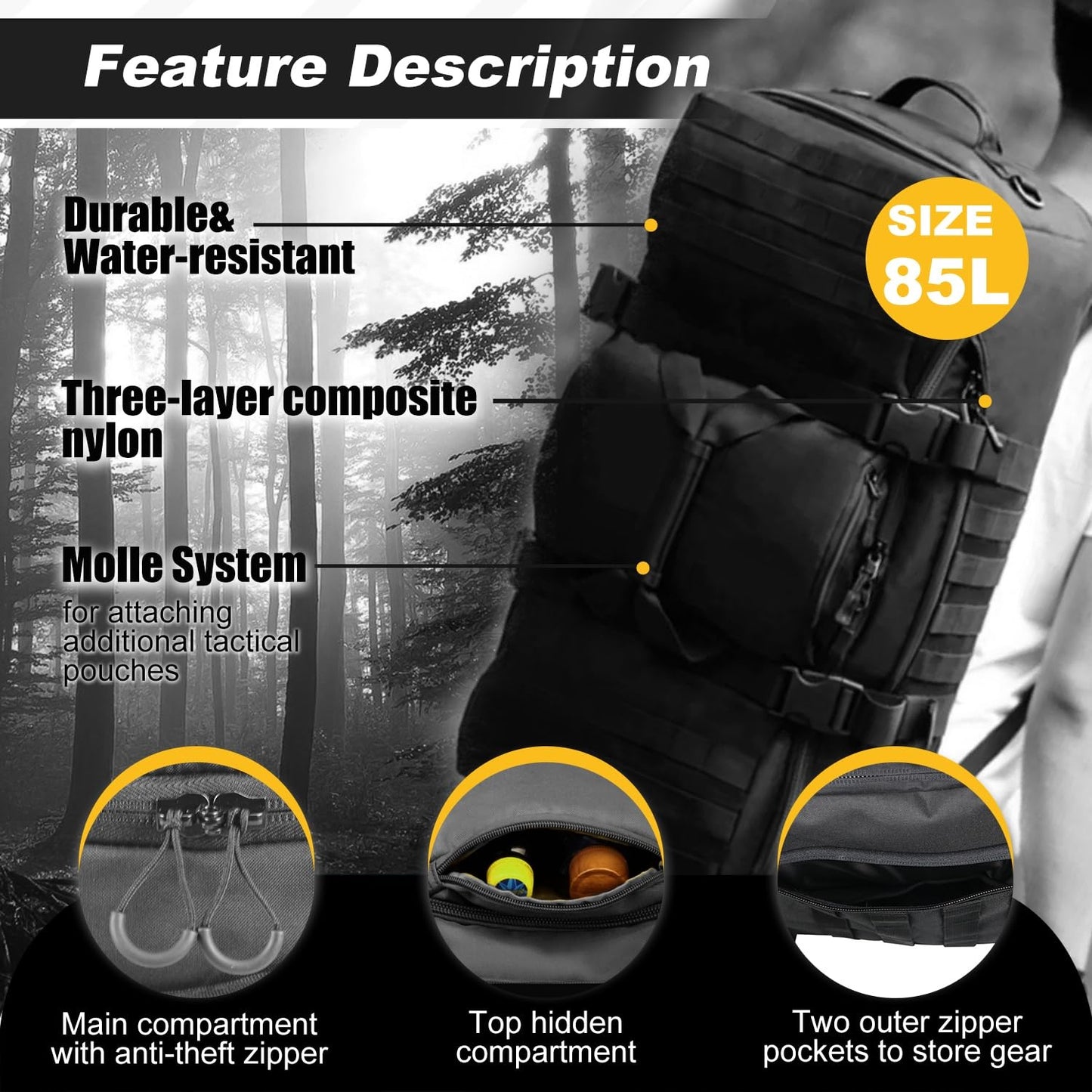 3 In 1 Military Backpack