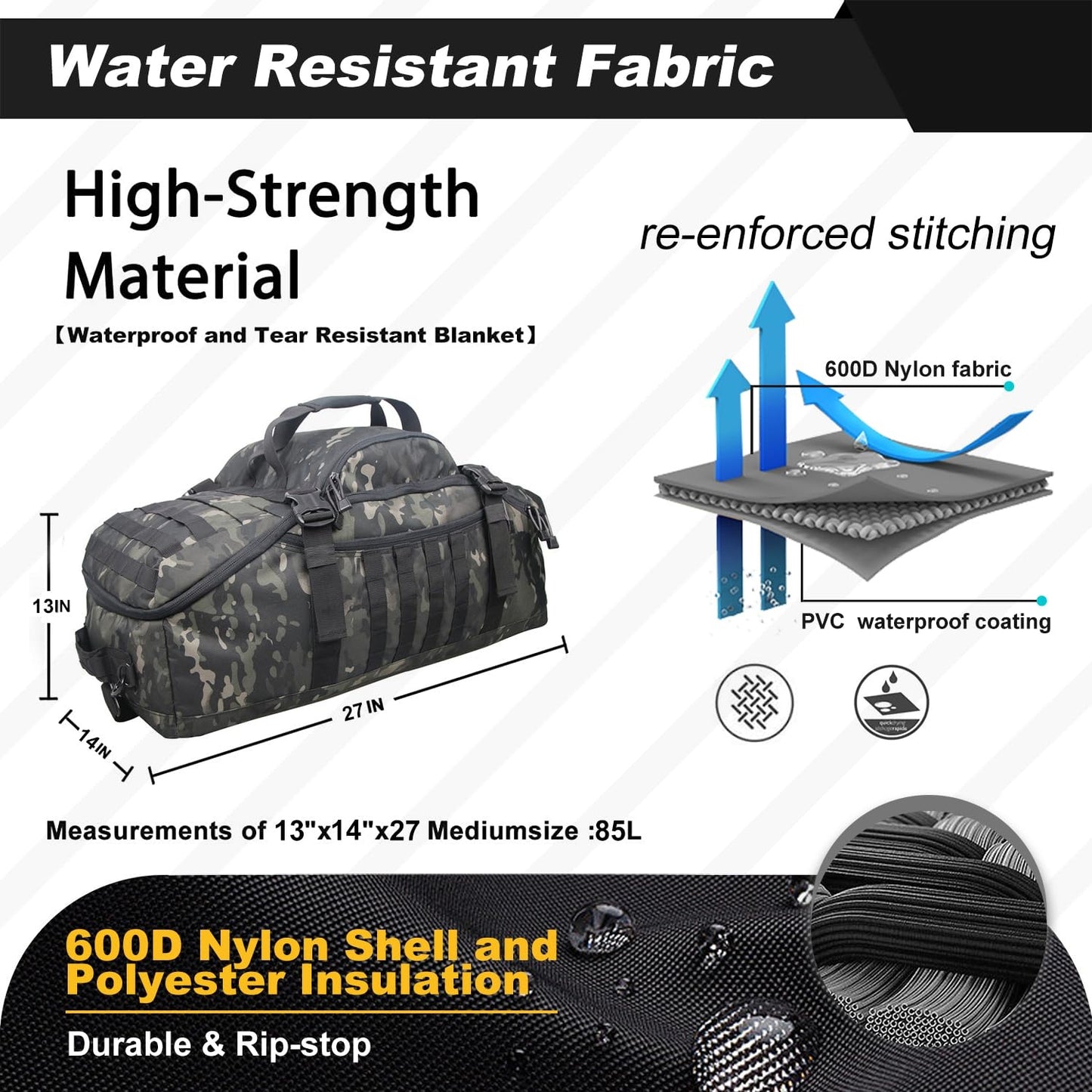 3 In 1 Military Backpack